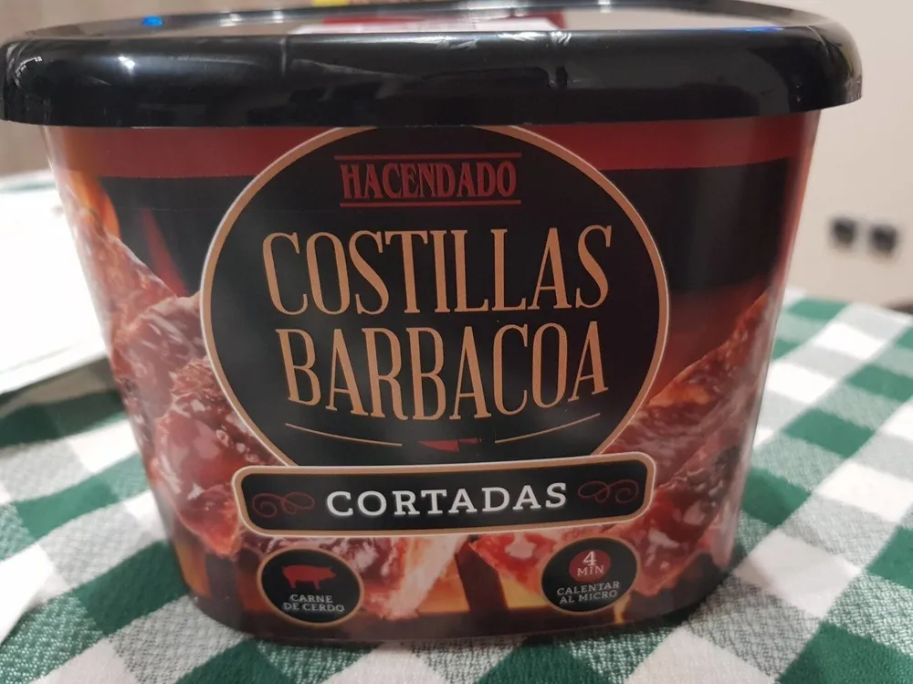 Costillas barbacoa cortadas