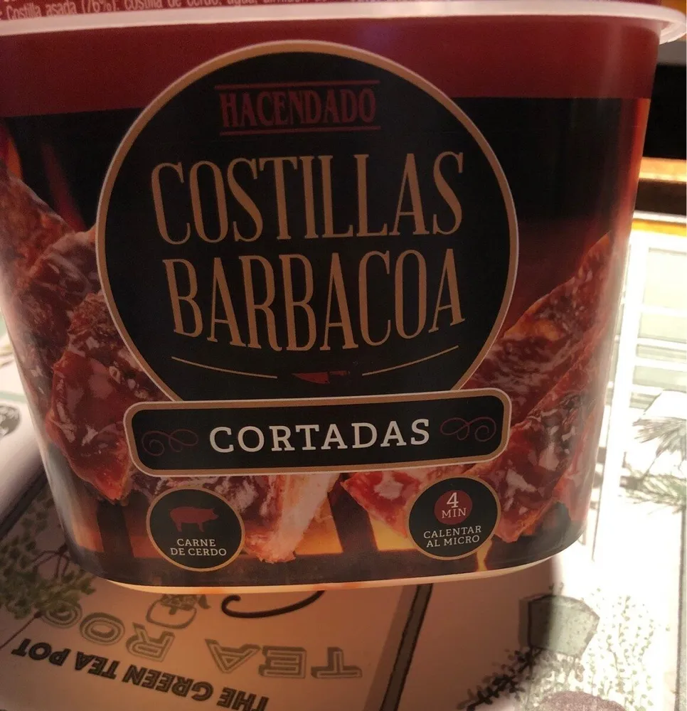 Costillas barbacoa cortadas