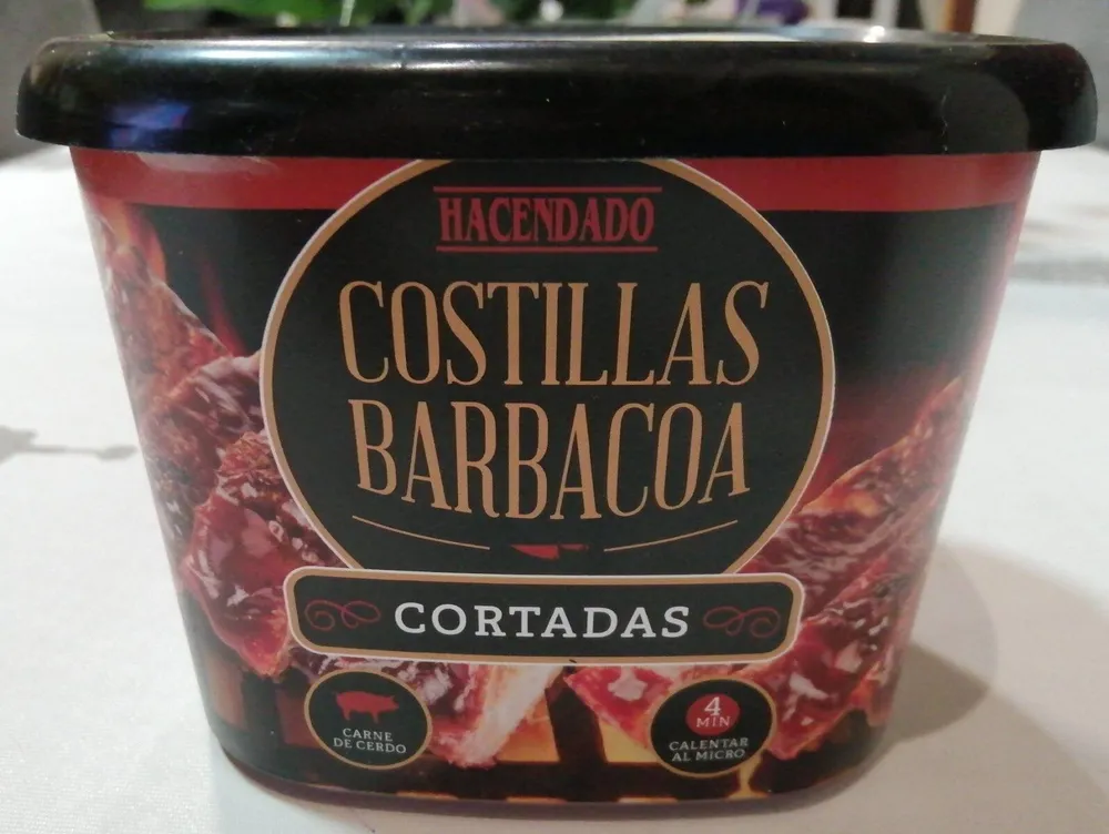 Costillas barbacoa cortadas