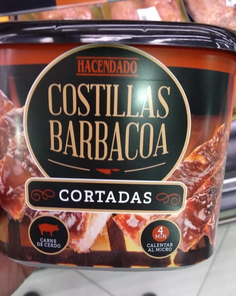 Costillas barbacoa cortadas