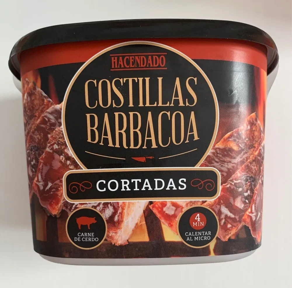 Costillas barbacoa cortadas