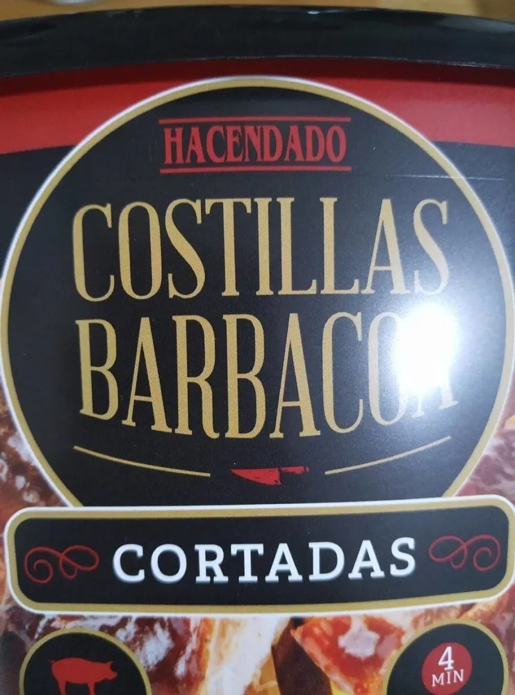 Costillas barbacoa cortadas