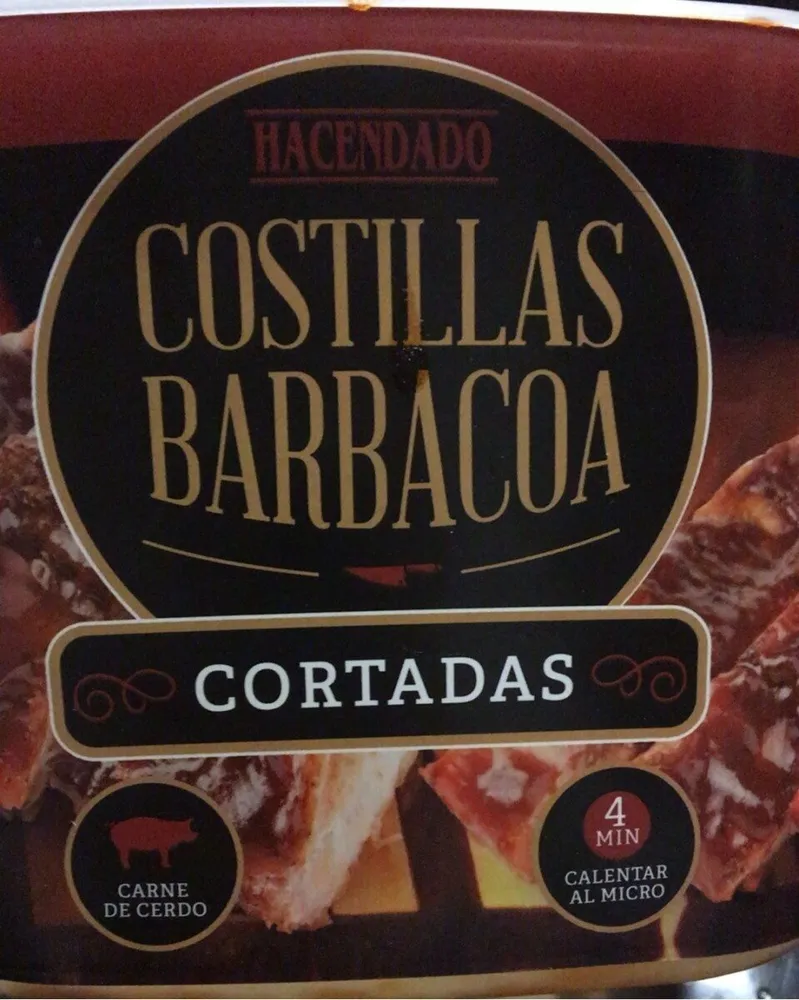 Costilla bbq cortada