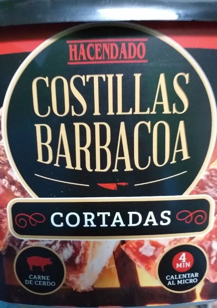 Costillas barbacoa cortadas