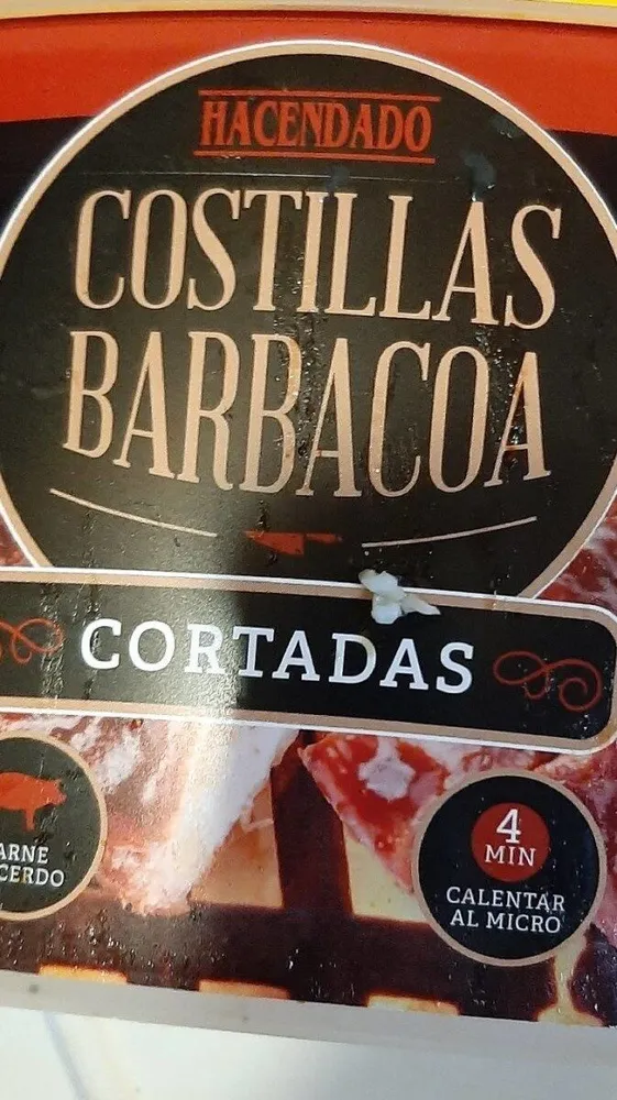 Costillas barbacoa cortadas