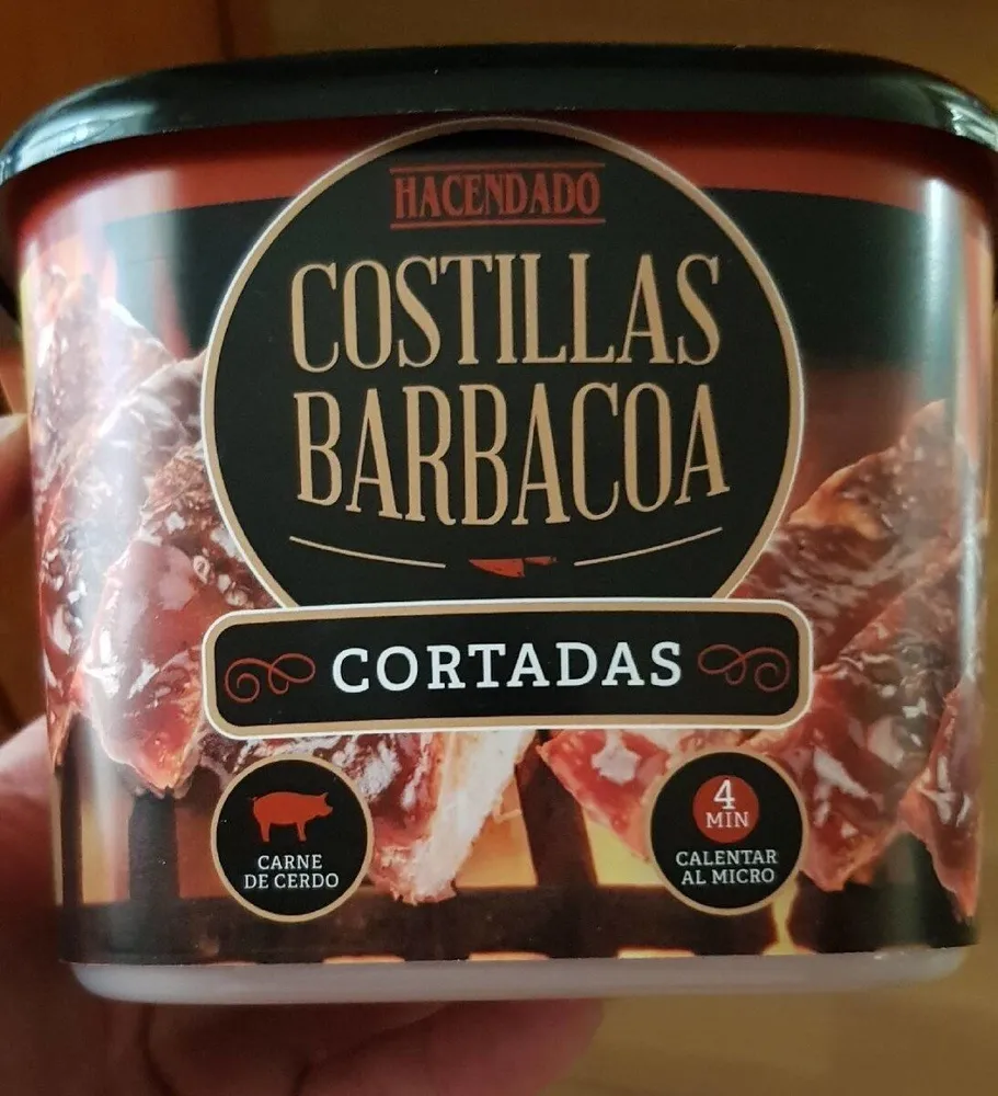 Costillas barbacoa cortadas