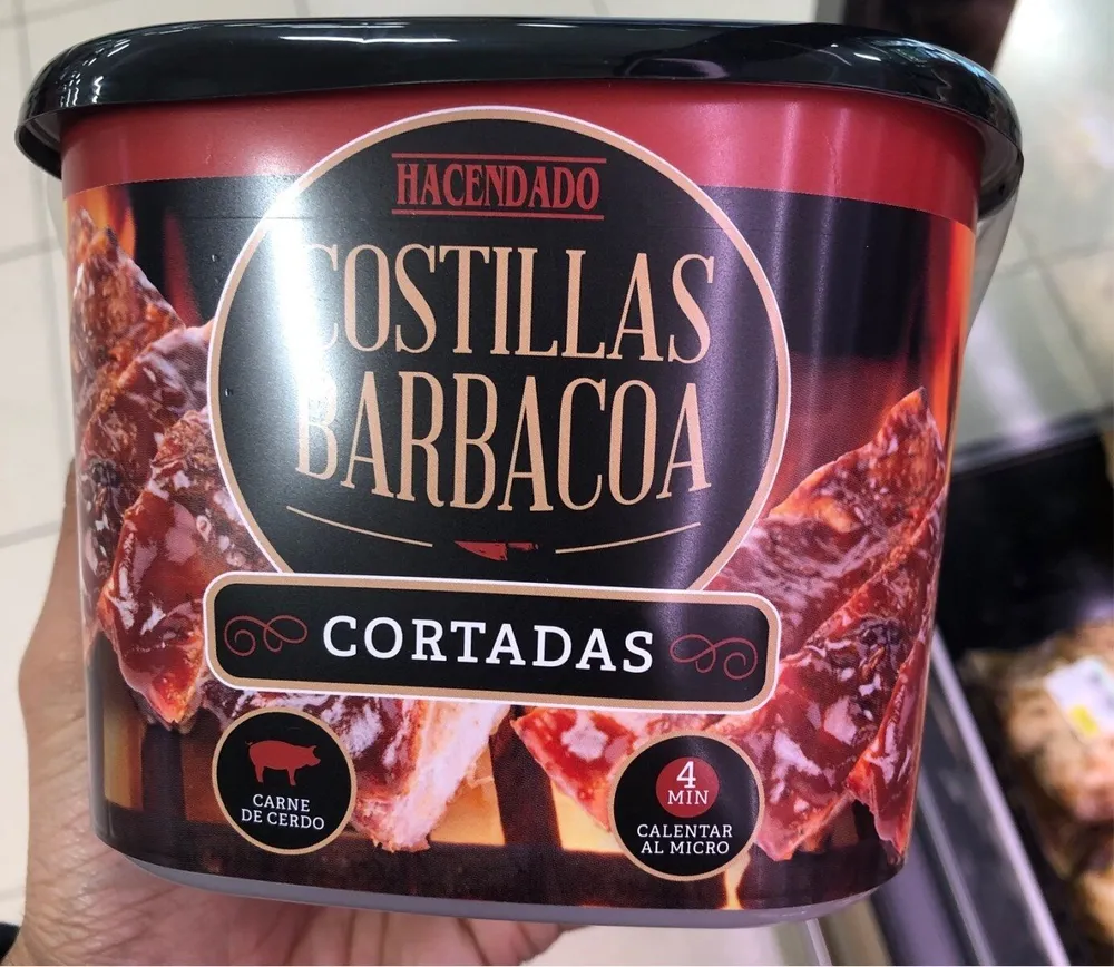 Costillas barbacoa cortadas