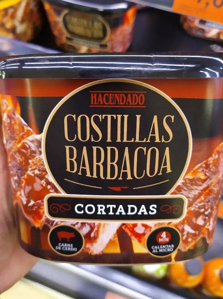 Costillas barbacoa cortadas