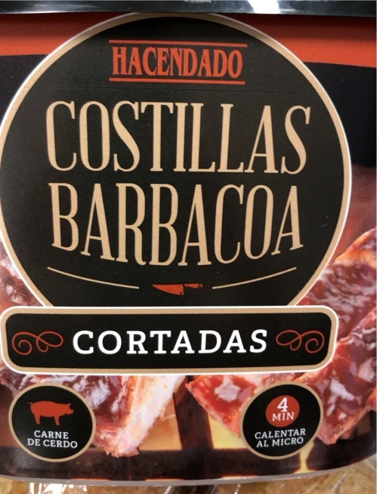 Costilla bbq cortada