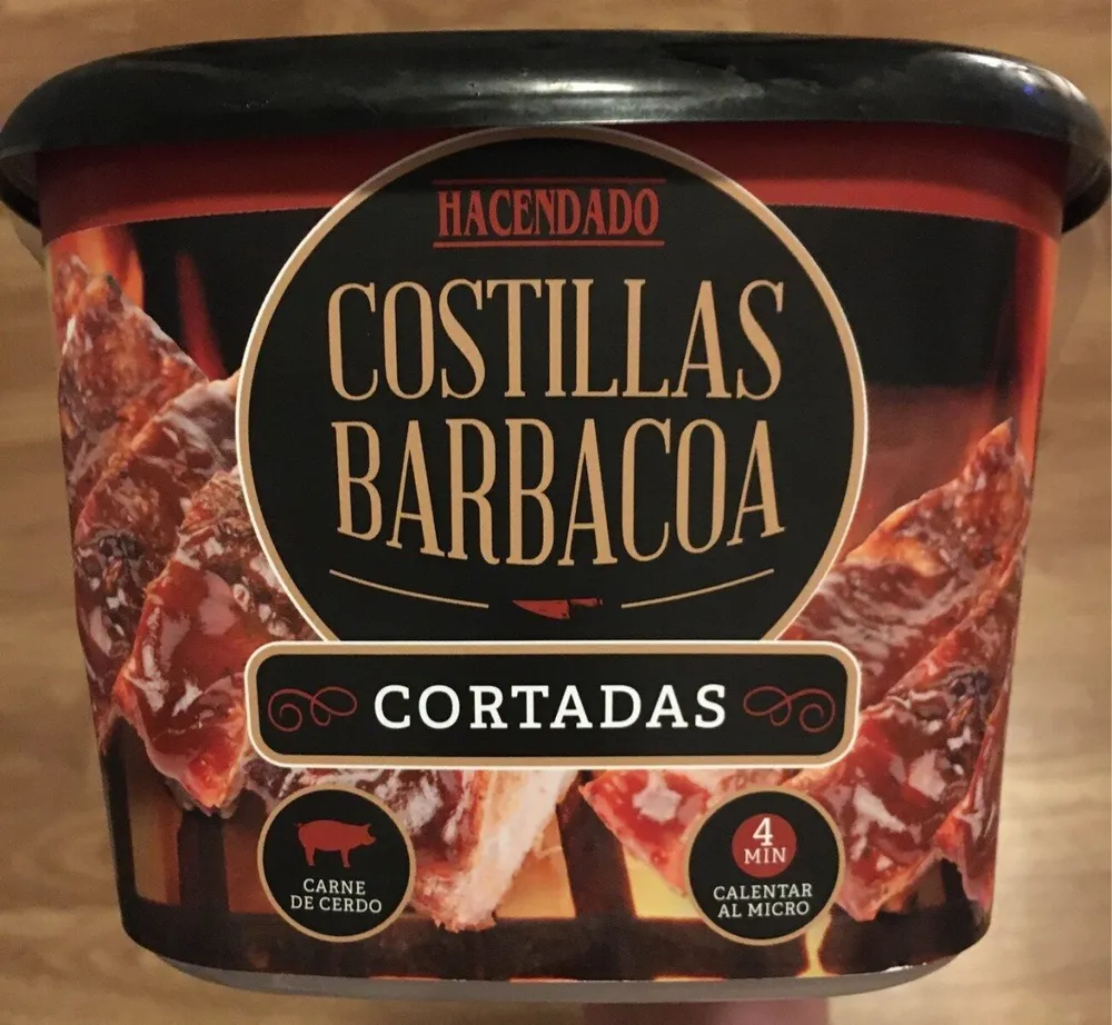 Costillas barbacoa cortadas