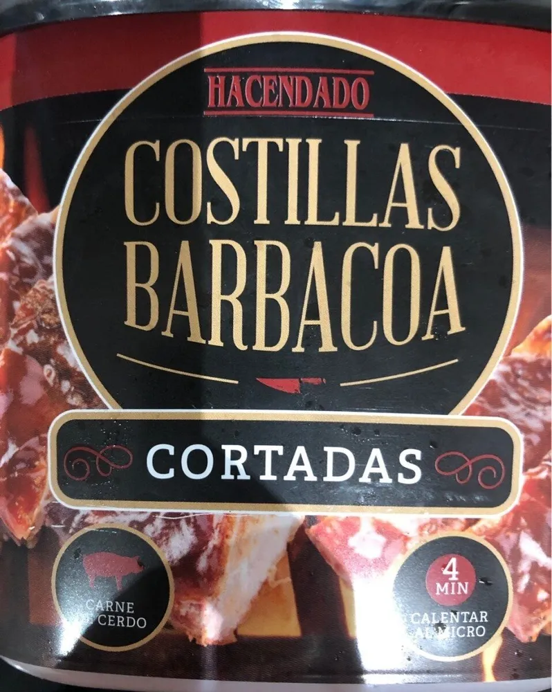 Costillas barbacoa cortadas