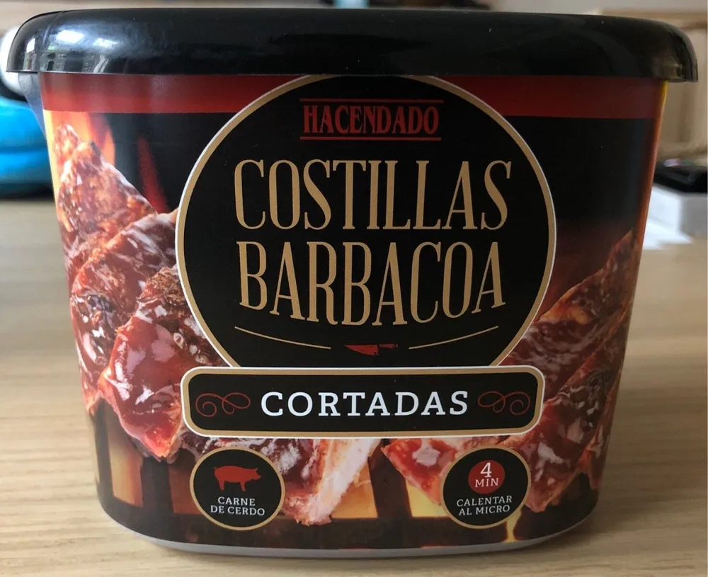 Costillas barbacoa cortadas