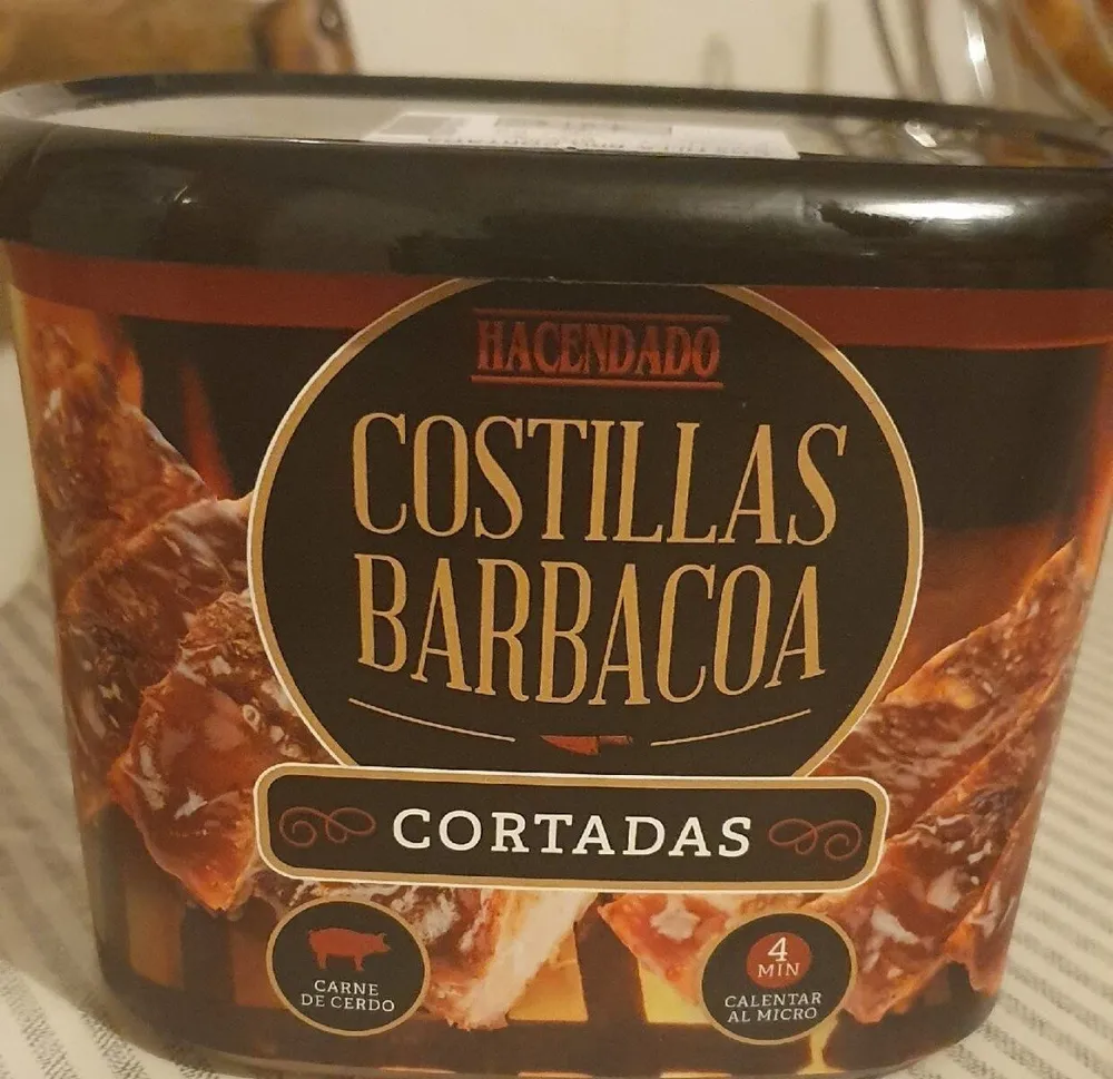 Costilla bbq cortada