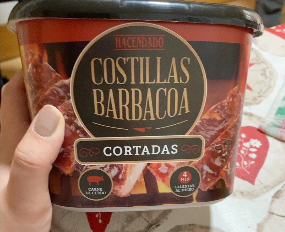 Costilla bbq cortada