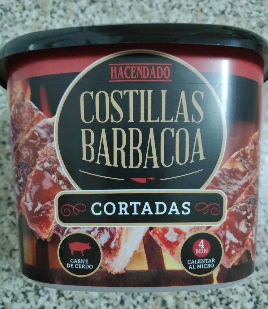 Costillas barbacoa cortadas