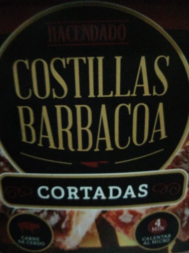 Costillas barbacoa cortadas