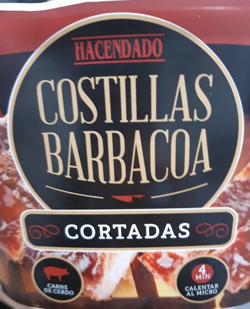 Costillas barbacoa cortadas