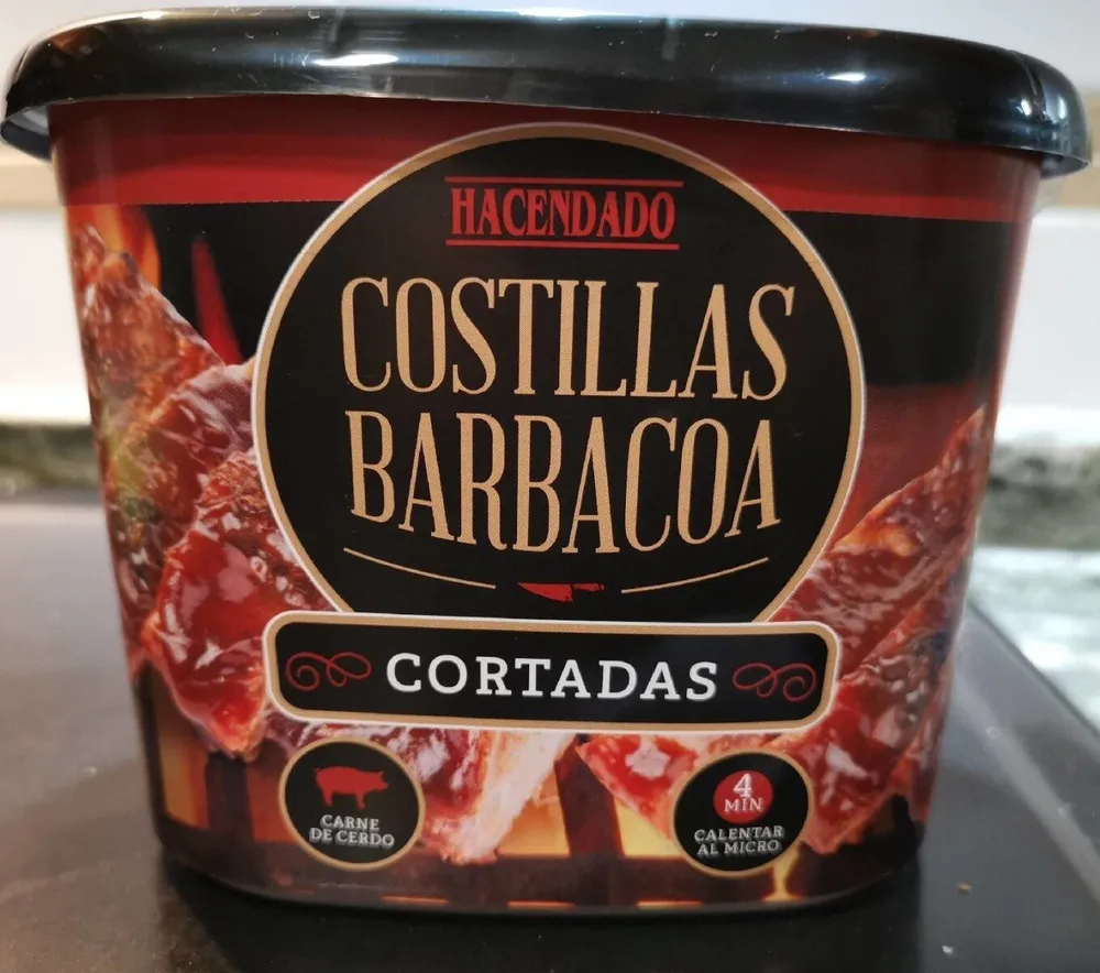 Costillas barbacoa cortadas