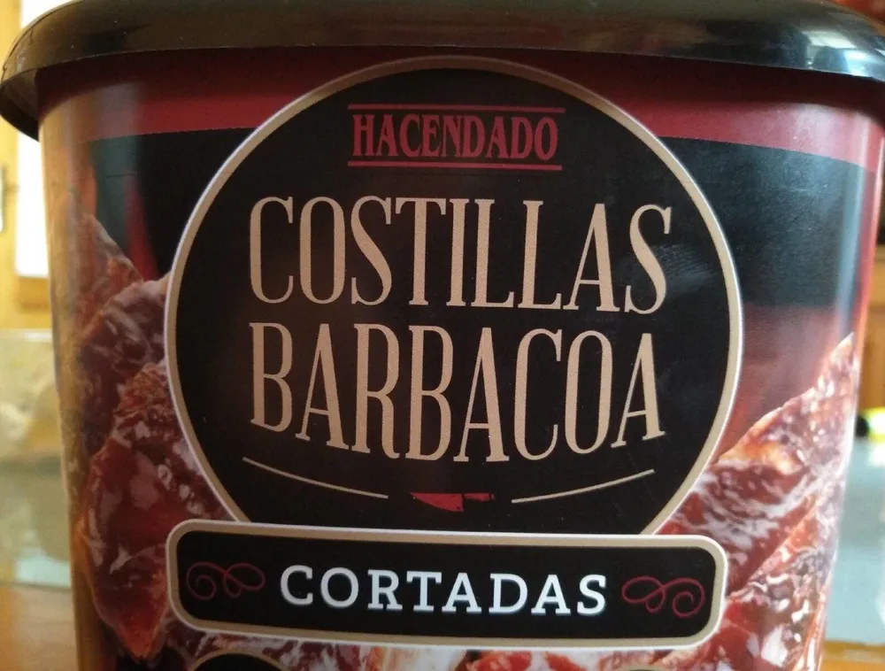 Costillas barbacoa cortadas