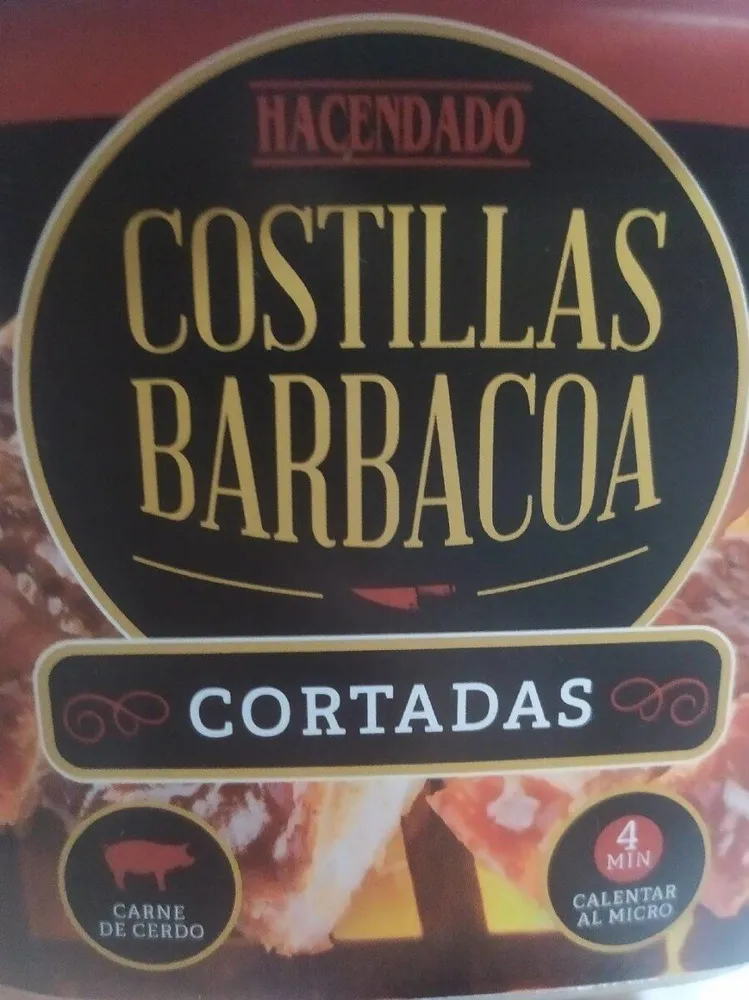 Costillas barbacoa cortadas