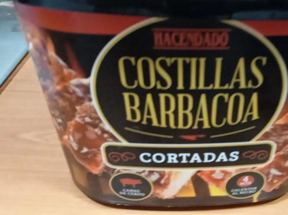 Costillas barbacoa cortadas