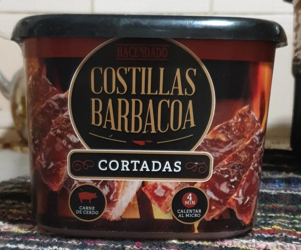 Costilla bbq cortada