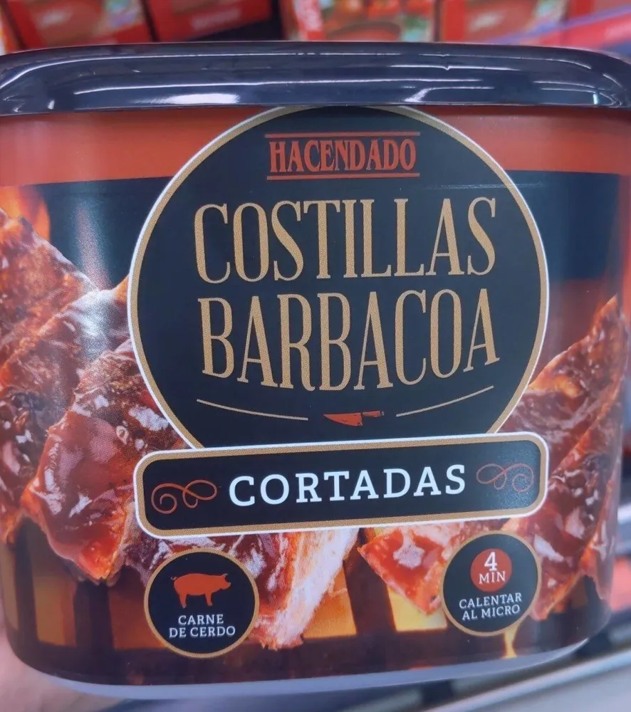 Costillas barbacoa cortadas