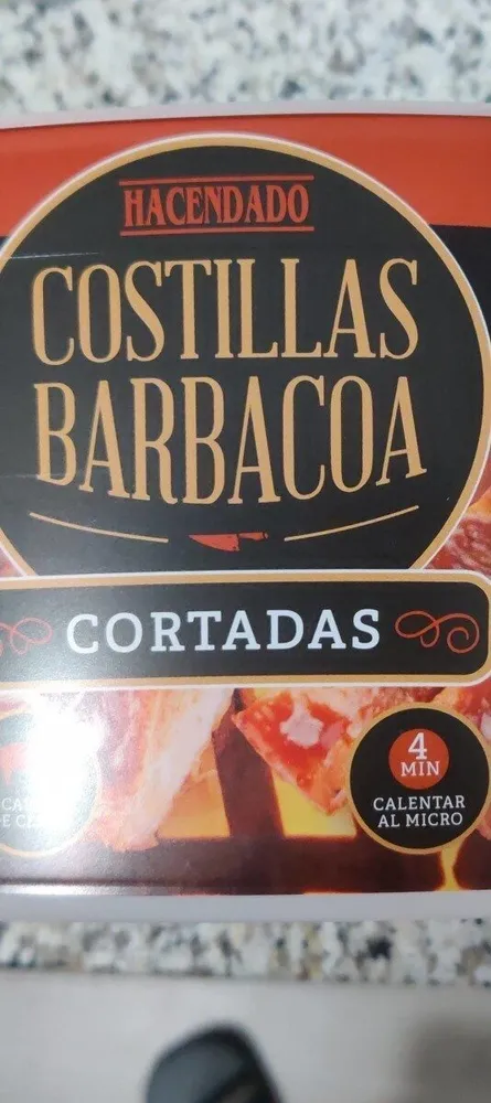 Costillas barbacoa cortadas