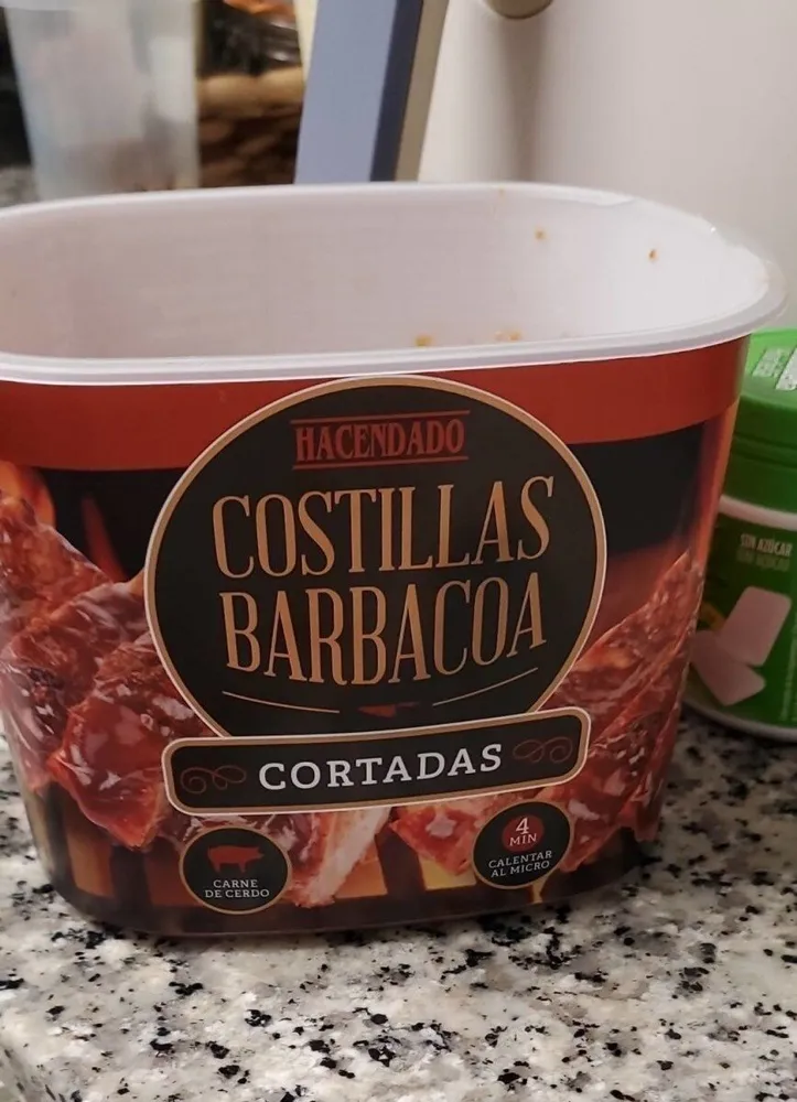 Costilla BBQ cortada