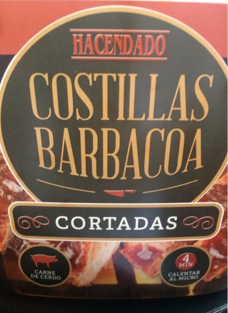 Costillas barbacoa cortadas