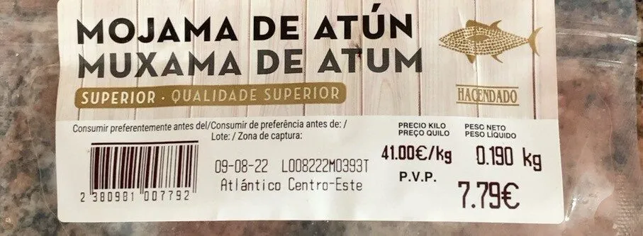 Mojama de atun