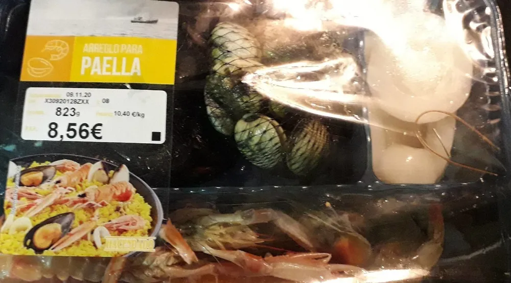 Arreglo para paella marisco.