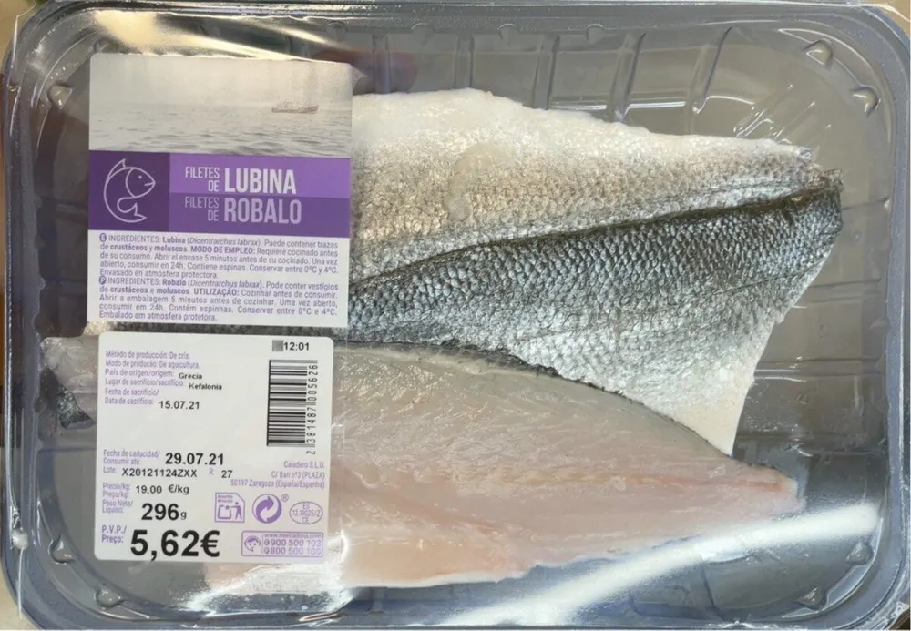 Filetes de lubina