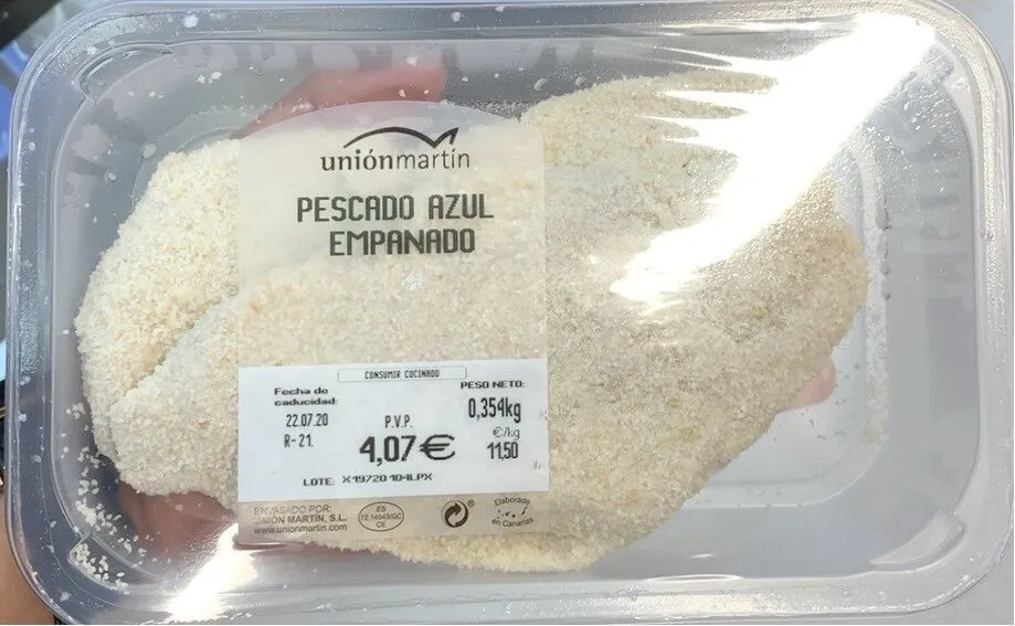 Pescado azul empanado