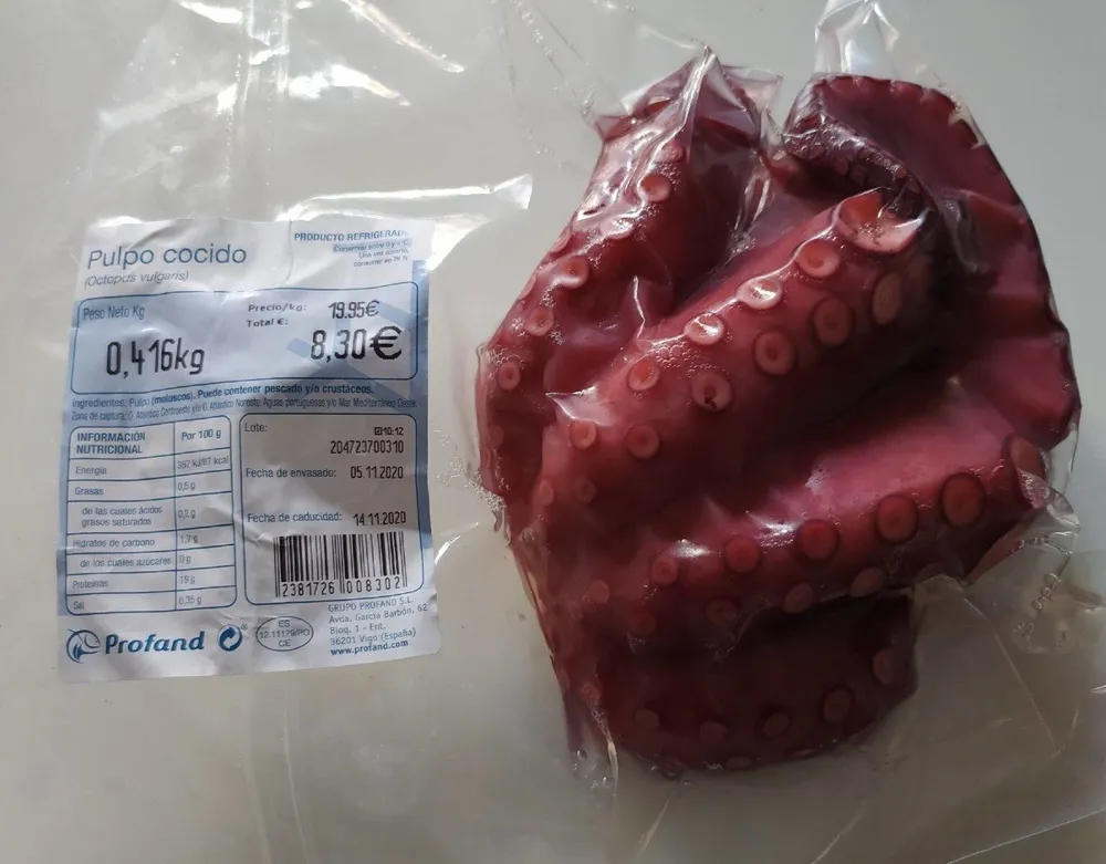 Pulpo cocido