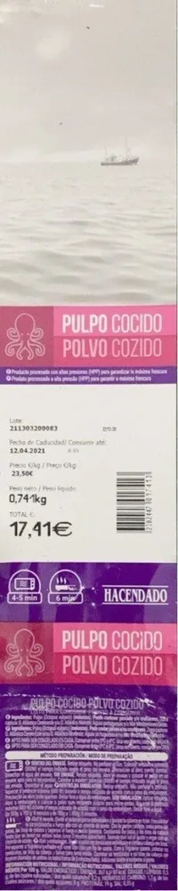Pulpo cocido