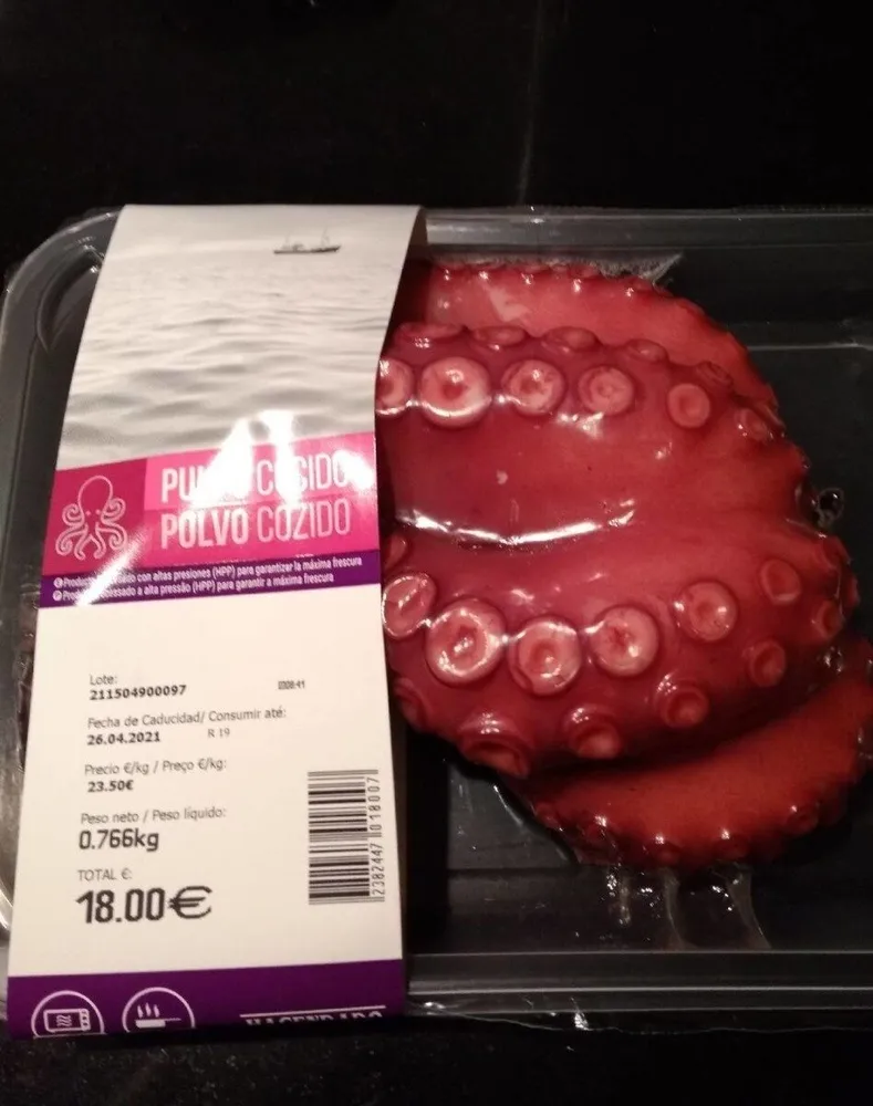 Pulpo cocido