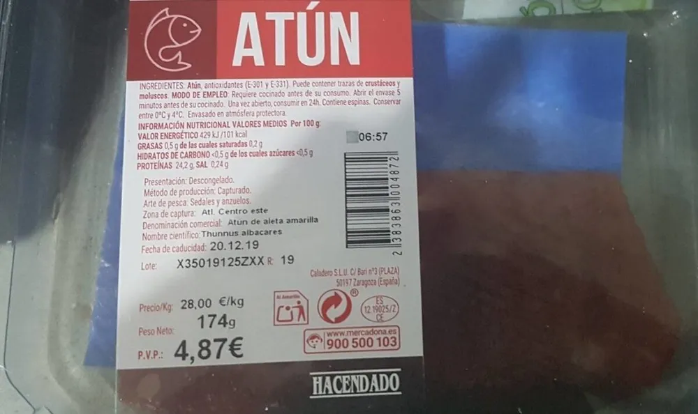 Atún fresco