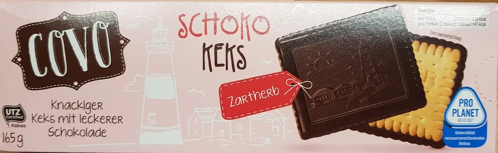 Butterkeks mit Zartbitterschokolade