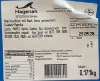Makrelenfilet mit Haut, heiss geraeuchert, Zwiebel-Paprika