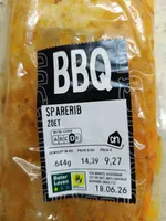 BBQ spareribs zoet