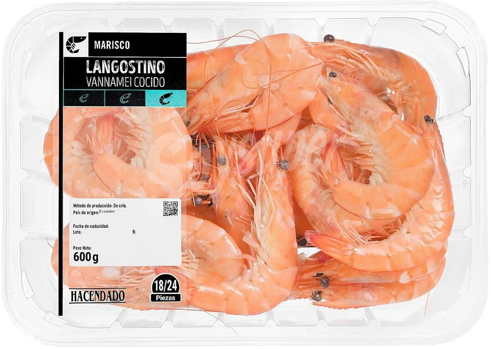 Langostino Vannamei Cocido