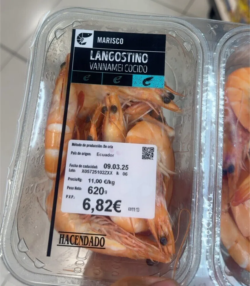 Langostino Vannamei Cocido