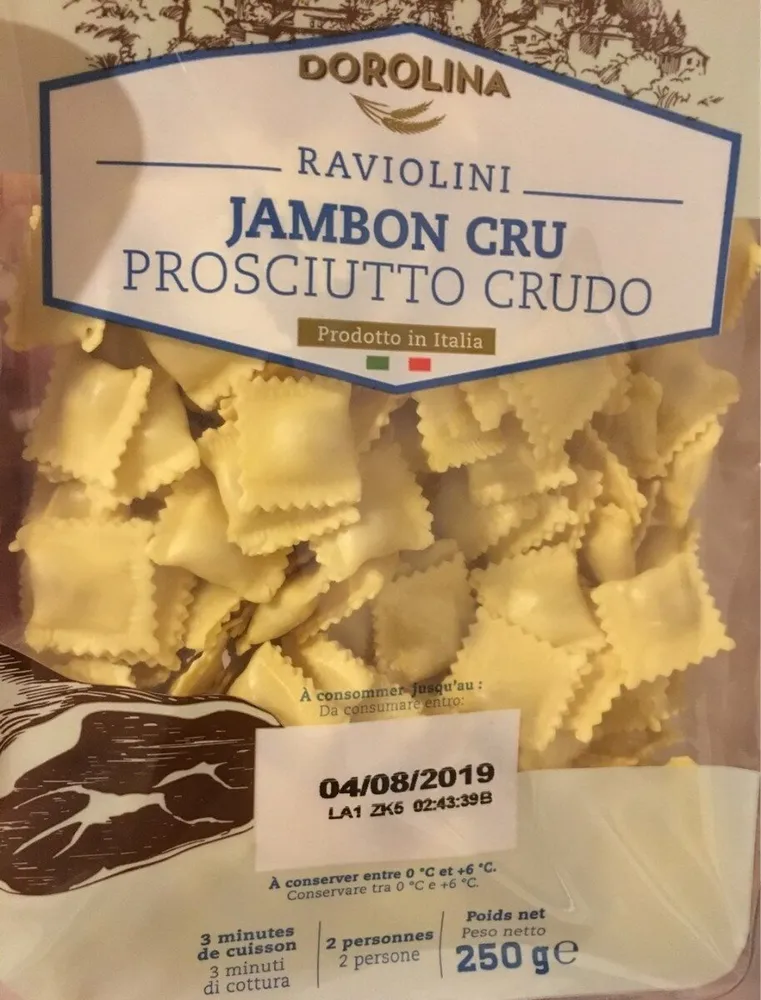 Raviolini jambon cru