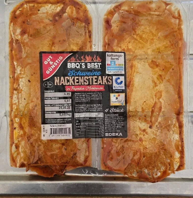 BBQ's Best Schweine Nackensteaks