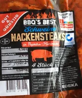 Schweine nackensteaks in paprika marinade