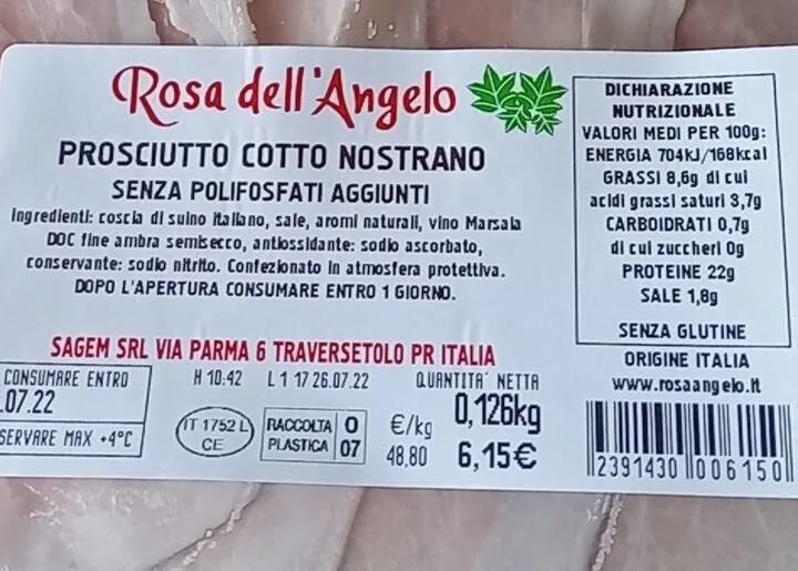 Prosciutto cotto nostrano