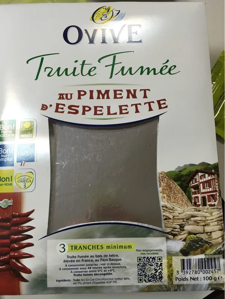 Truite fumee au piment d’espelette