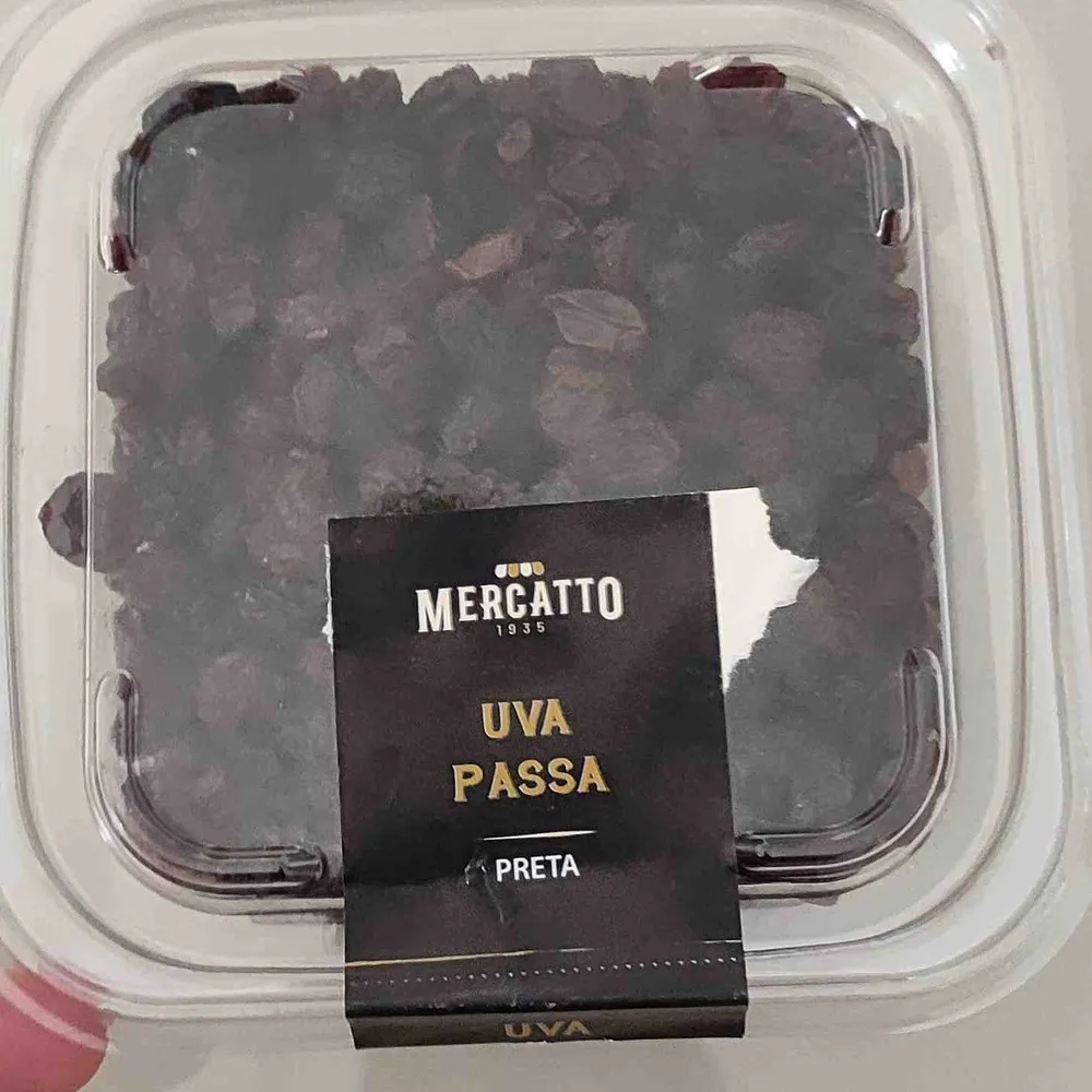 Uva passa preta sem semente