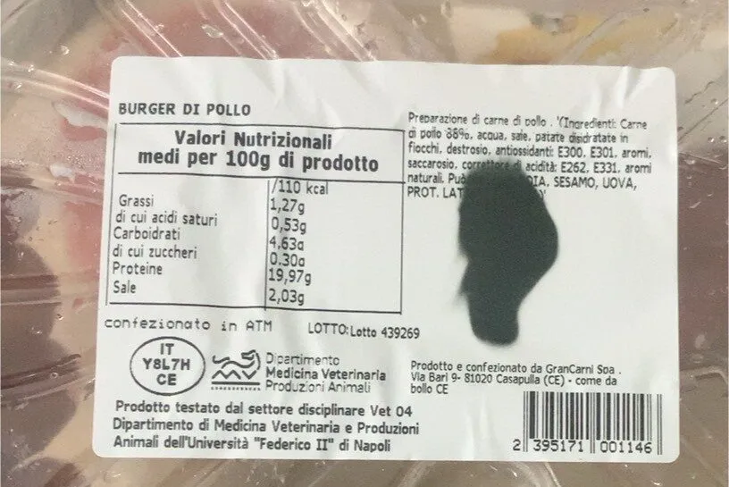 Burger di pollo